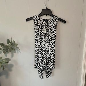 EXPRESS Tank Mixed Print Open-Tie Back
